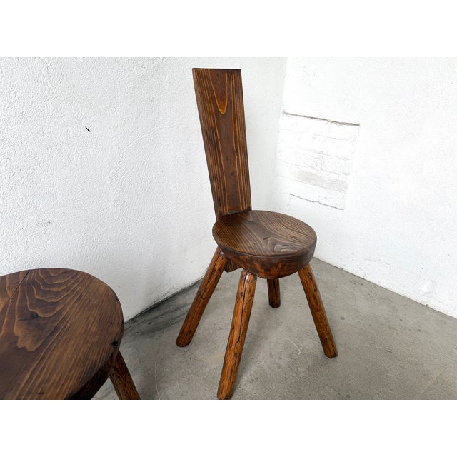 Alpine Pine Chairs, France, 1950s, Set of 3 For Sale - Image 18 of 18