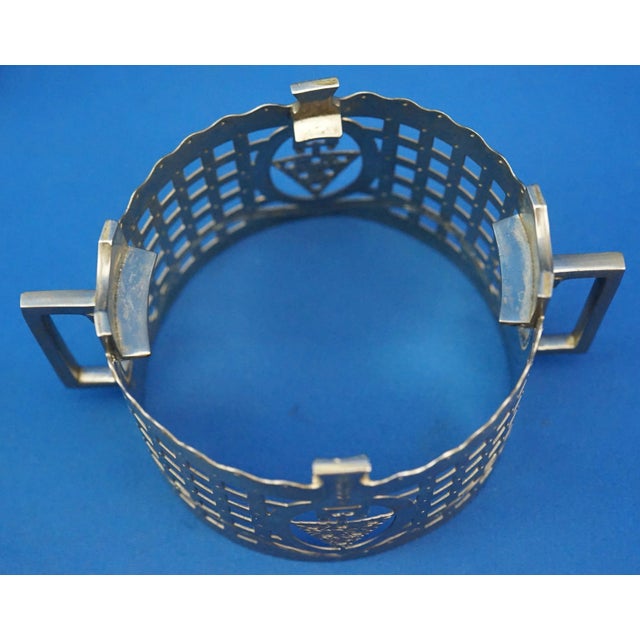 20th-Century Art Deco Crystal Vase with Silver-Plated Metal Stand attributed to Josef Franz Maria Hoffmann for the Wiener Werkstätte, Austria, 1920s For Sale - Image 17 of 18