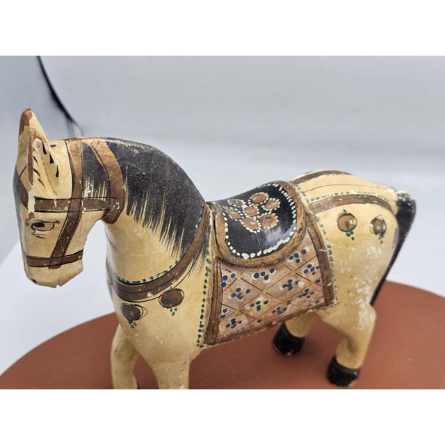 Art Deco Indian Wooden Horse, 1920s-1940s For Sale - Image 4 of 8