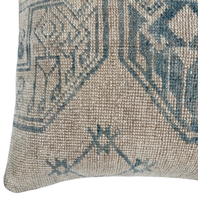 Mid 20th Century Vintage Turkish Rug Pillow For Sale - Image 5 of 6