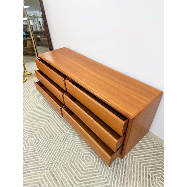 1970s Mid Century Modern Teak Dresser by Mobican, Danish Teak, Made in Denmark Console For Sale - Image 13 of 15