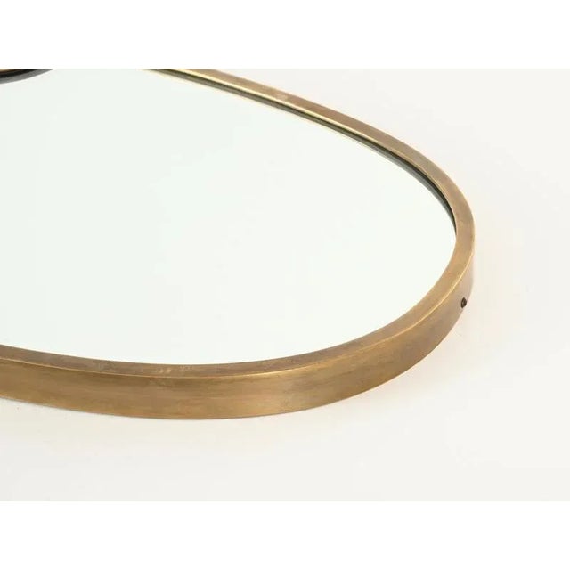 Italian Brass Shield-Shaped Mirror by Gio Ponti, 1950s For Sale - Image 6 of 14