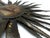 Large Brutalist Sunburst Mirror in Patinated Metal with Gilt Highlights, Europe, 1970 For Sale - Image 6 of 9