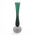 Mid 20th Century Signed Val Saint Lambert Emerald Green Cased Crystal Soliflore Vase, Belgium 9.5" For Sale - Image 5 of 11