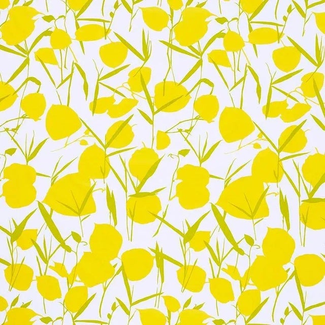 Schumacher Joan Fabric in Yellow For Sale