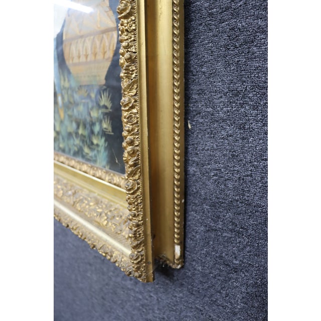 Victorian Needlework Portrait of a Young Girl With Watercolor Background, Gilt Frame For Sale - Image 14 of 17