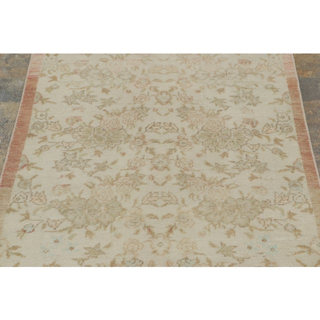 Traditional Vintage Turkish Runner With Floral Rosette & Vine Border - Rug & Kilim For Sale - Image 3 of 9