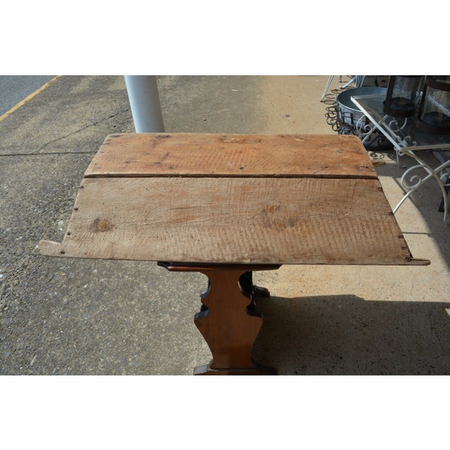 Dove Gray Antique Primitive Large Rectangle Weathered Wood Trencher / Dough Bowl Rustic Farmhouse For Sale - Image 8 of 12