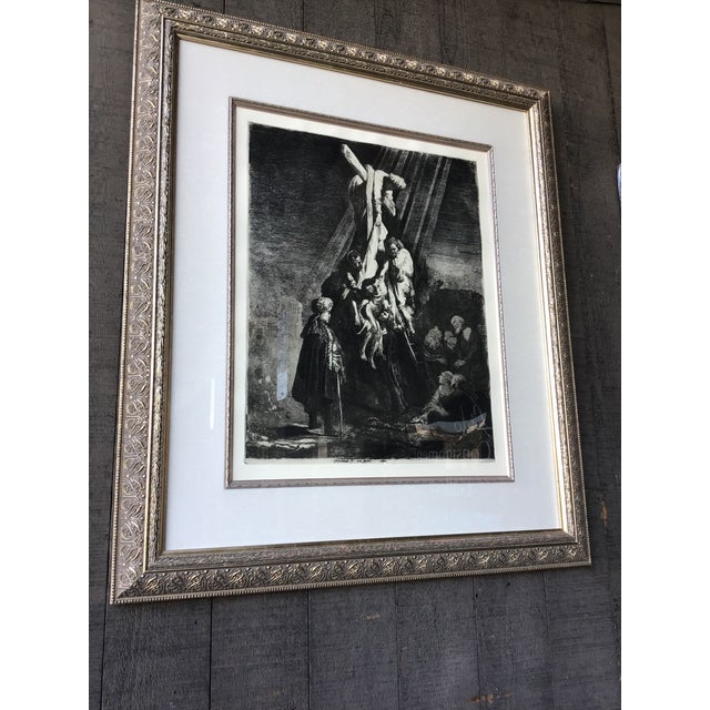 DESCENT FROM THE CROSS, THE SECOND PLATE Etching on Laid Paper 20-7/8" x 16-1/4" etching Framed Measurements- 29.5” wide x...