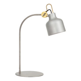 Bolb Table Lamp in Metal and Wood from Konsthantverk Tyringe 1 For Sale