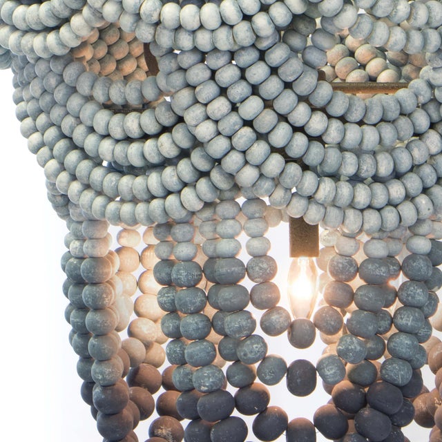 Regina Andrew Ombre Wood Bead Chandelier For Sale In Detroit - Image 6 of 7