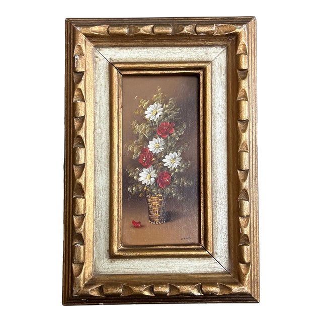 1970’s Original Traditional Floral Still Life Painting For Sale