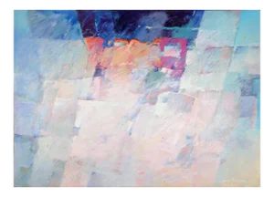 Abstract Composition, Large Oil Painting by Balderson