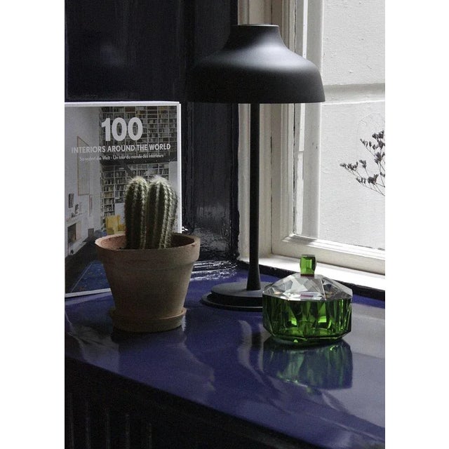 New haven crystal bonbonniere, hand-sculpted contemporary crystal decorative vase hand-sculpted in crystal measures: w 13,...