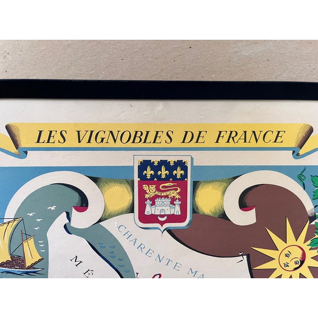 Paper Vineyards of Bordeaux France 1954 Tourism Wine Print For Sale - Image 7 of 7
