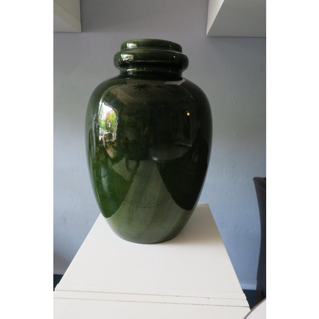 Ceramic Large Vintage Brutalist Ceramic Floor Vase, 1960s For Sale - Image 7 of 11