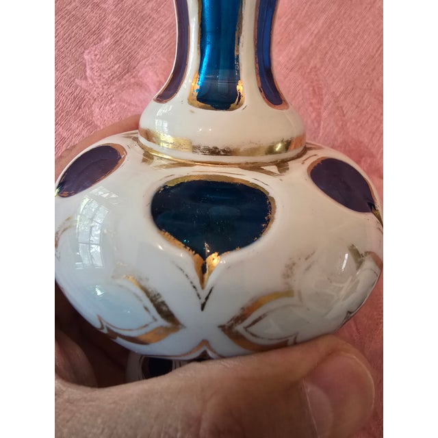 The finest pair of antique moser bohemian glass overlay bottles / perfumes ( guaranteed over 150 years old in clean...