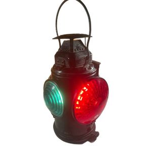 Antique Industrial Adlake Switch Lamp Train Railroad Caboose Lantern (Chicago) Americana - Electrified