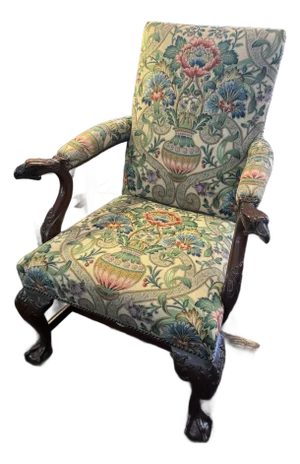 Pair of Vintage Chippendale-Style Eagle-Head Arm Chairs