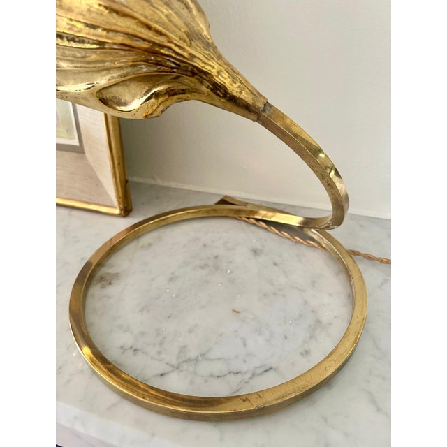 Metal Brass Table Lamp by Tommaso Barbi, 1970s For Sale - Image 7 of 10