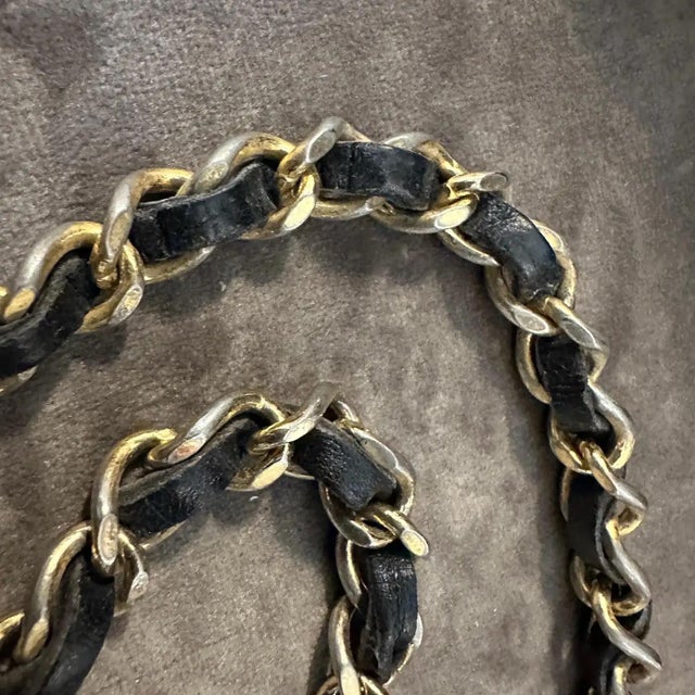 An Iconic 1990s Leather and Metal Chain Belt by Chanel For Sale - Image 12 of 12