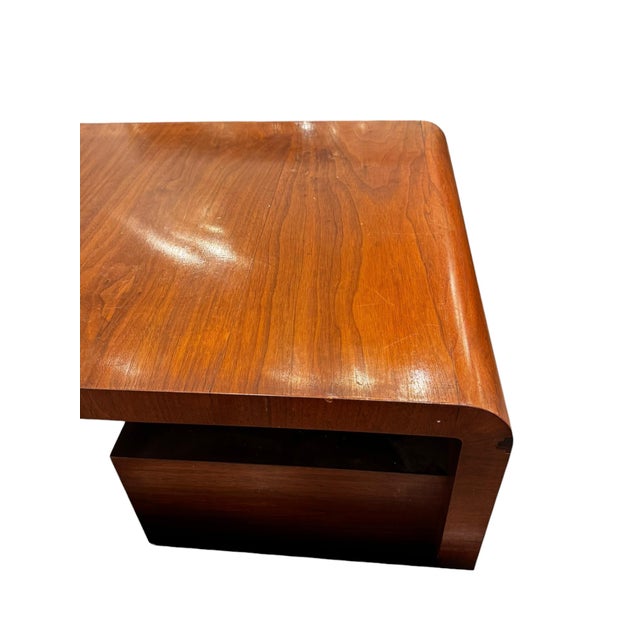 1970s 1970s Art Deco Waterfall Desk For Sale - Image 5 of 6