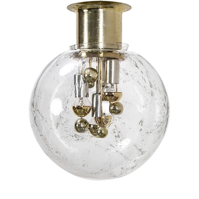 Ceiling Light with Big Glass Globe from Doria For Sale