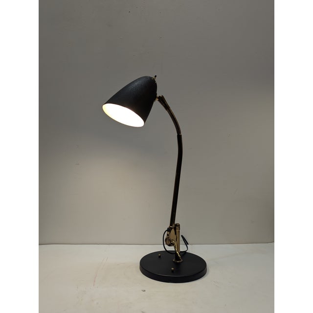 Belmag Articulating Brass Goose Neck Desk Lamp Christian Dell For Sale - Image 11 of 12