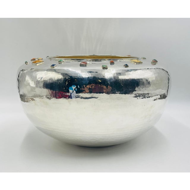 Striking vintage decorative bowl designed and manufactured in the 1980s by Emilia Castillo, one of the most celebrated...