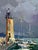 2020s Oil Painting Ships Moored at the Lighthouse Yuriy Suprunchuk For Sale - Image 5 of 11