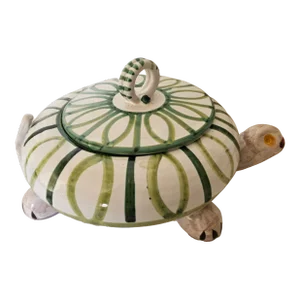 Mid Century Modern Italian Charming Turtle Trinket Box
