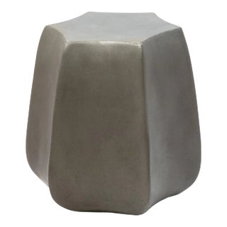 Outdoor Cement Tulip Side Table For Sale