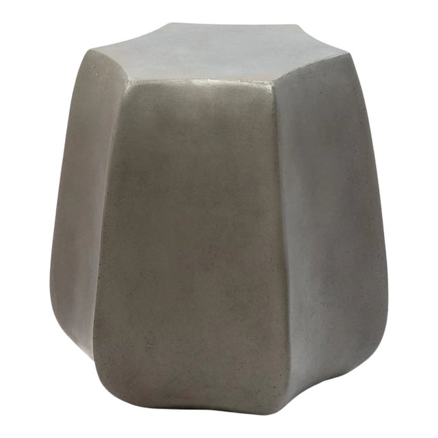 Outdoor Cement Tulip Side Table For Sale