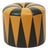 Vintage Round Pouf in Faux Leather, 1960s For Sale