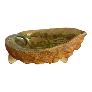 1960s Abalone Shell Trinket Dish Lucite Feet Fisherman’s Wharf Ca Souvenir