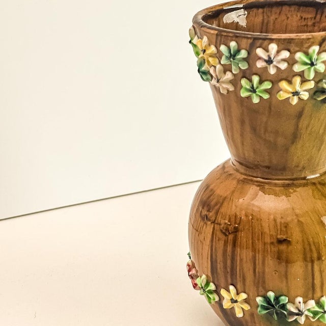 Ceramic Italian Ceramic Bud Vase in Faux Bois Glaze by Fratelli Fanciullacci, 1960s For Sale - Image 7 of 9