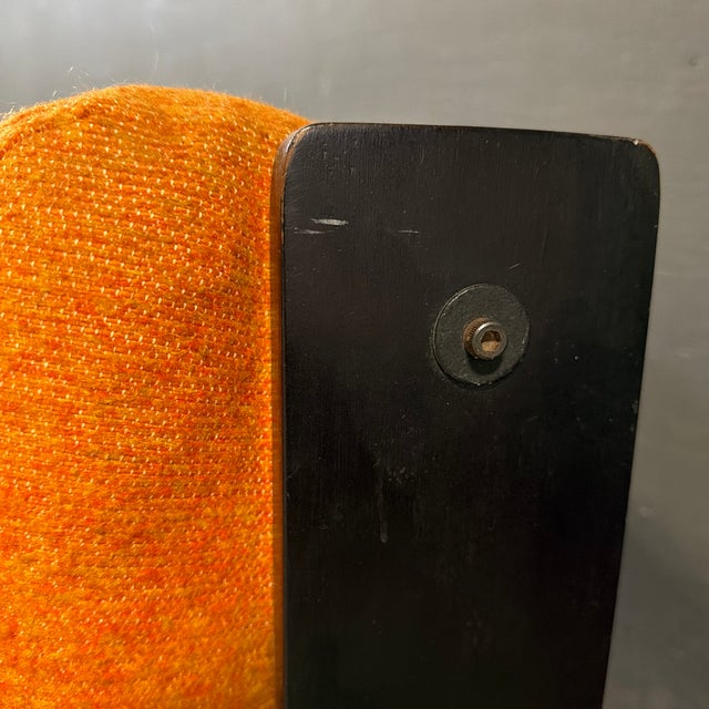 Late 20th Century Orange Striped Danish Postmodern Lounge Chairs For Sale - Image 4 of 12