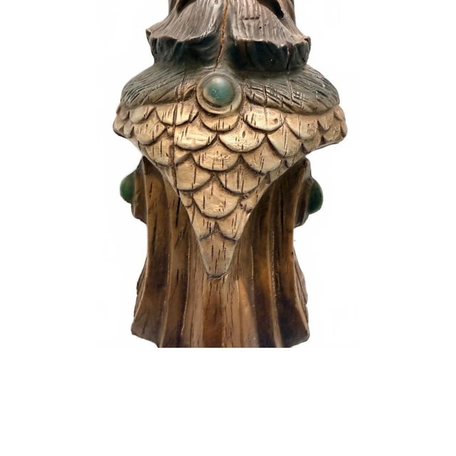Brown Vintage 1960s Viking Ships Longship Bust Sculpture For Sale - Image 8 of 12