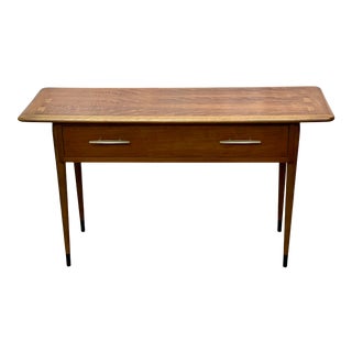 Vintage Mid Century Walnut Lane Acclaim Picture Window Console Table For Sale