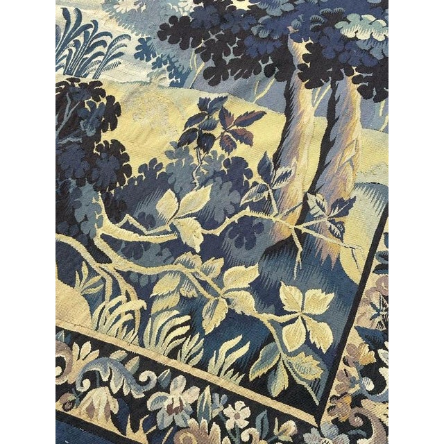 Vintage French Aubusson Tapestry in Silk and Wool, 1930s For Sale - Image 10 of 18
