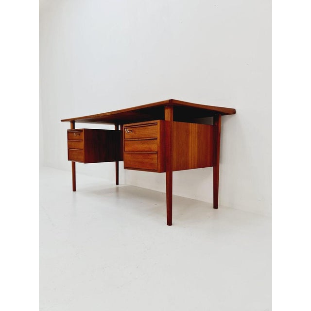 Danish teak desk by peter løvig nielsen for løvig, denmark, 1960s dimensions: 70d x 154 w x 73h cm it is in good vintage...
