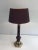 This very beautiful table lamp is made of dark red crystal with a very nicely chiseled bronze base. The quality of the...