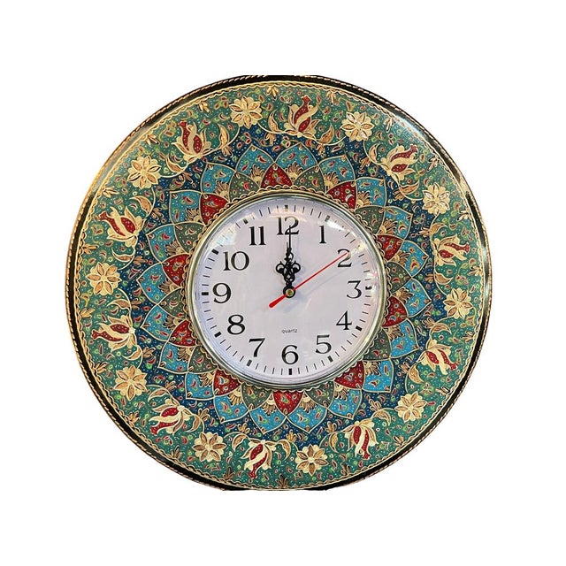 Handmade Colorful Copper Clock For Sale - Image 4 of 10