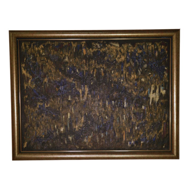 Large Abstract Composition, 1970s, Painting on Canvas For Sale