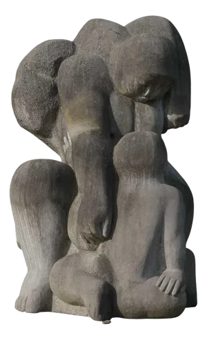 Blue Stone Statue by Jan Keustermans, 2000s
