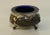 Vintage Silverplate & Cobalt Glass Footed Salt Cellar / Decorative Vanity Bowl For Sale In Phoenix - Image 6 of 12
