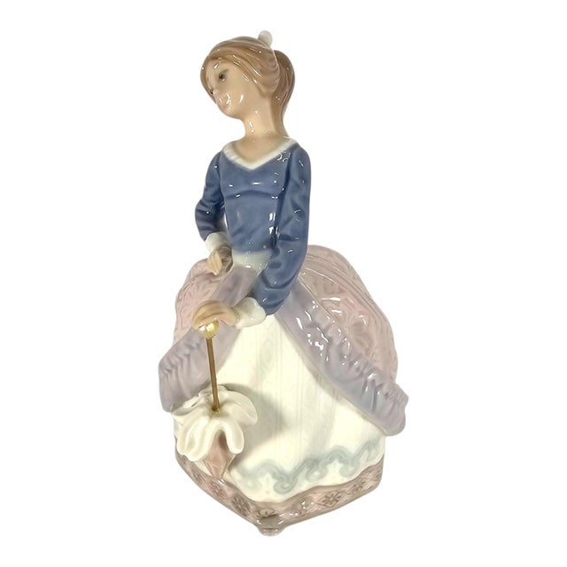 Lladro Lladro #5212 Evita Girls With Parasols Spanish Porcelain Figurine 7" For Sale - Image 4 of 15