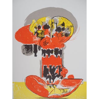Graham Sutherland, Composition in Yellow and Red, Lithograph For Sale