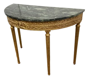 Burton Ching Giltwood Console Table With Marble Top
