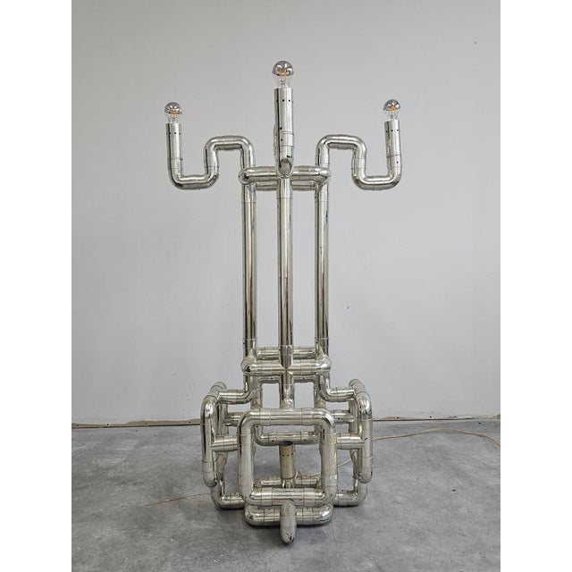 Space Age Sculptural Rombo Floor Lamp attributed to Gaetano Missaglia, 1960s For Sale - Image 16 of 18